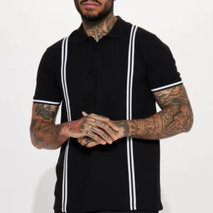 Strikeout Short Sleeve Polo - Black