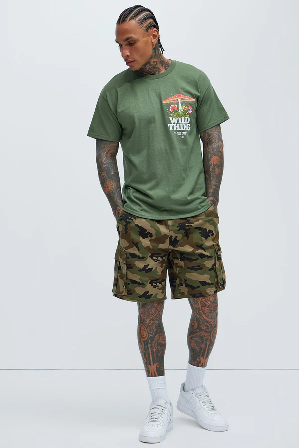 Twill Volley Cargo Shorts - Camouflage - Image 3