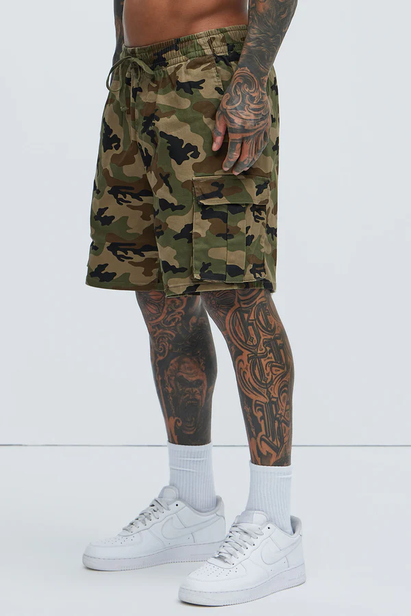 Twill Volley Cargo Shorts - Camouflage - Image 4