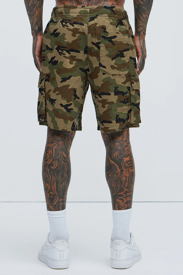 Twill Volley Cargo Shorts - Camouflage - Image 5
