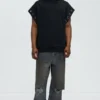 Tyson Ring Sleeveless Hoodie - Black - Image 2