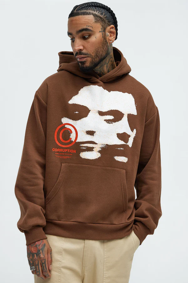 Corrupt System Hoodie - Chocolate