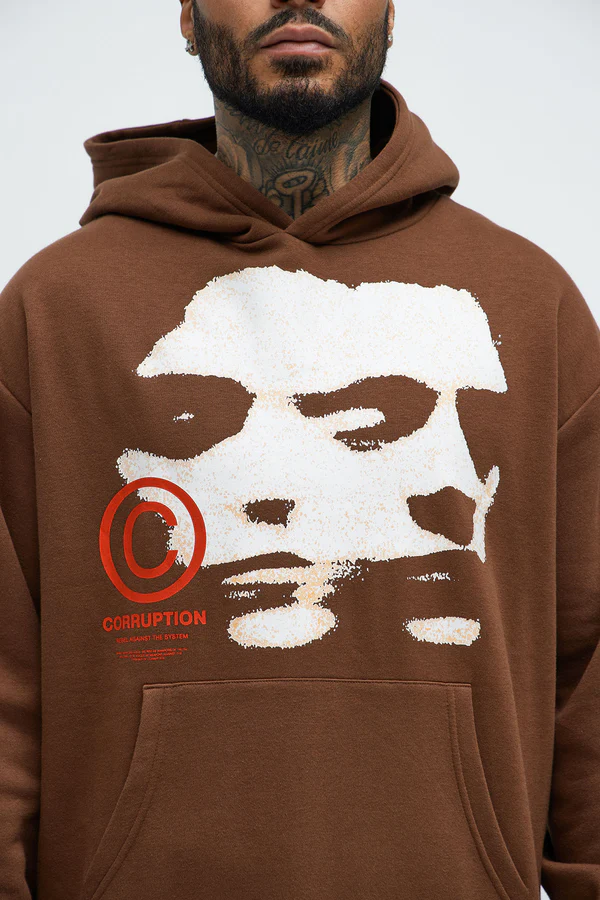 Corrupt System Hoodie - Chocolate - Image 4
